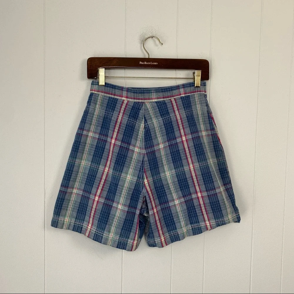 Vintage The Relay Company Plaid Button Front Skort Mini Skirt Size Small 26" - Picture 2 of 13